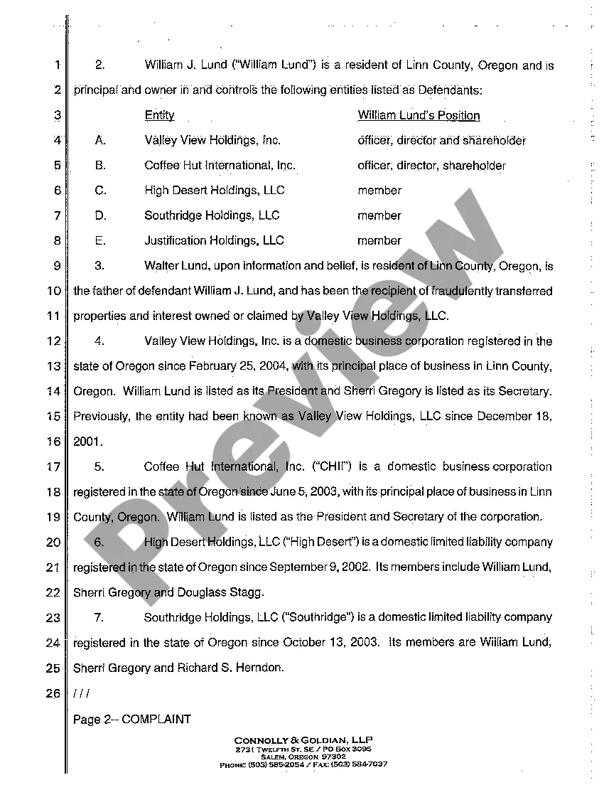 Preview A01 Complaint - Derivative Action - Breach of Fiduciary Duty - Accounting