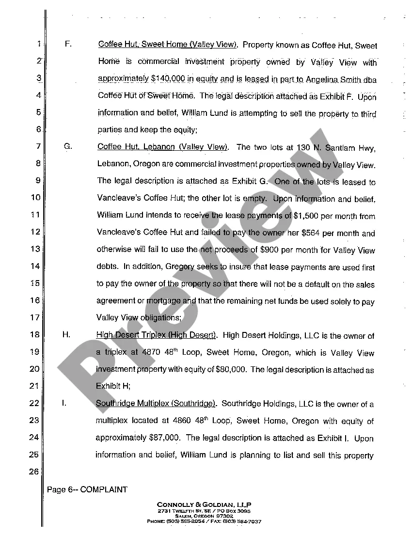 Preview A01 Complaint - Derivative Action - Breach of Fiduciary Duty - Accounting