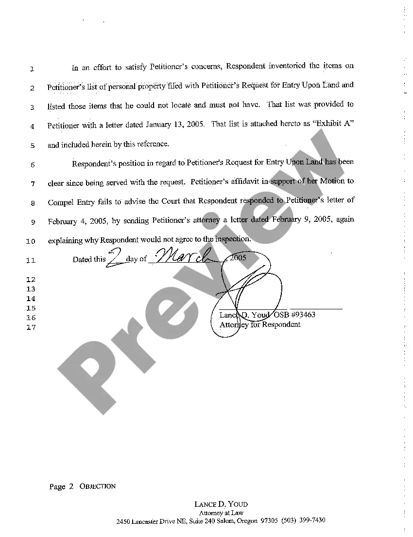 Get A02 Request for Entry Upon Land for Inspection Preview A02 Request for Entry Upon Land for Inspection