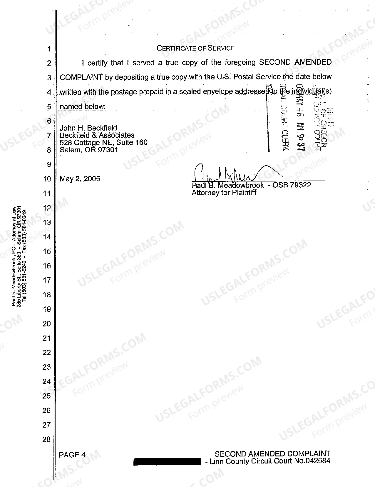 Preview A04 Second Amended Complaint for Election Law Violation