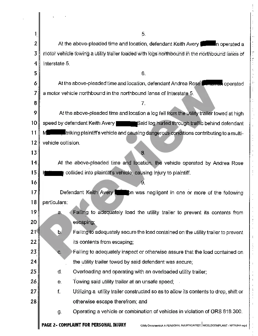 Get A01 Complaint for Personal Injuries Preview A01 Complaint for Personal Injuries