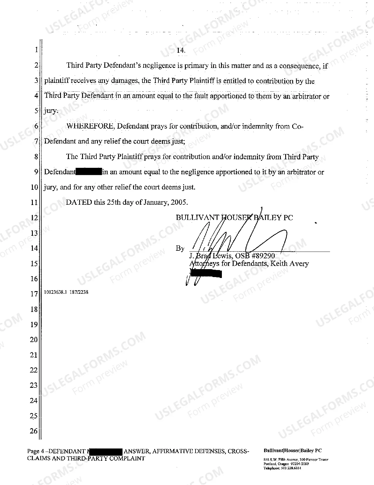 Preview A02 Defendant's Answer, Affirmative Defenses, Crossclaims, and Third-Party Complaint