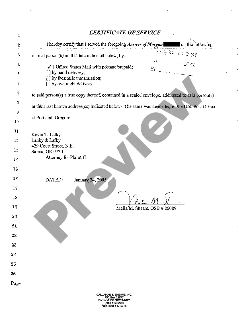 Preview A02 Answer of Defendant