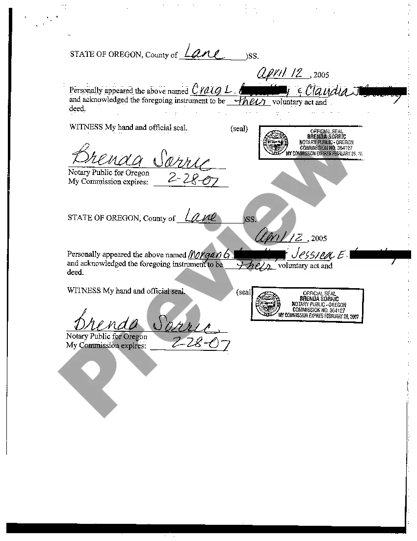 Preview Agreement for Easement