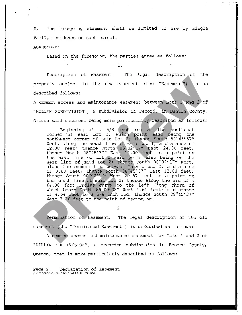 Get Declaration of Easement Preview Declaration of Easement
