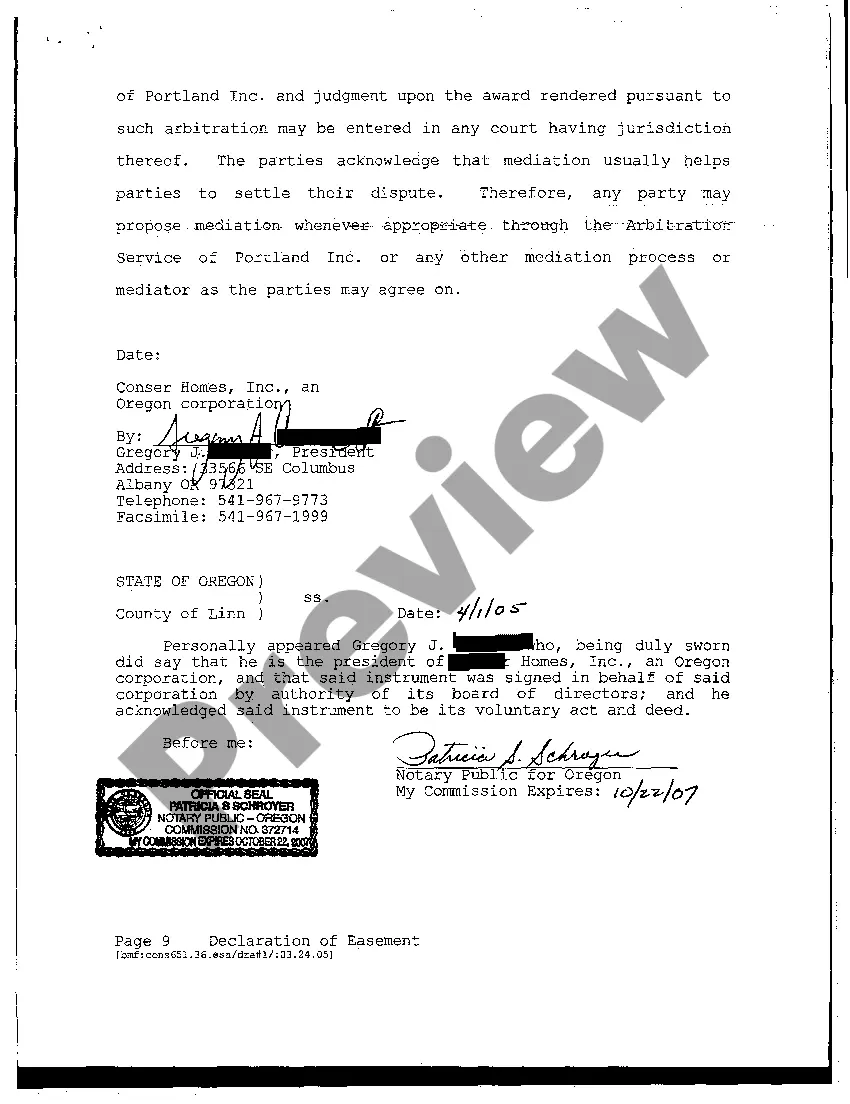 Get Declaration of Easement Preview Declaration of Easement