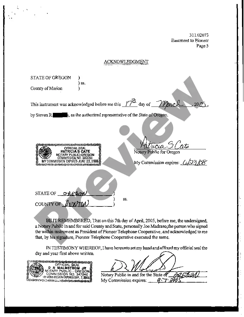 Preview Easement for Telecommunications