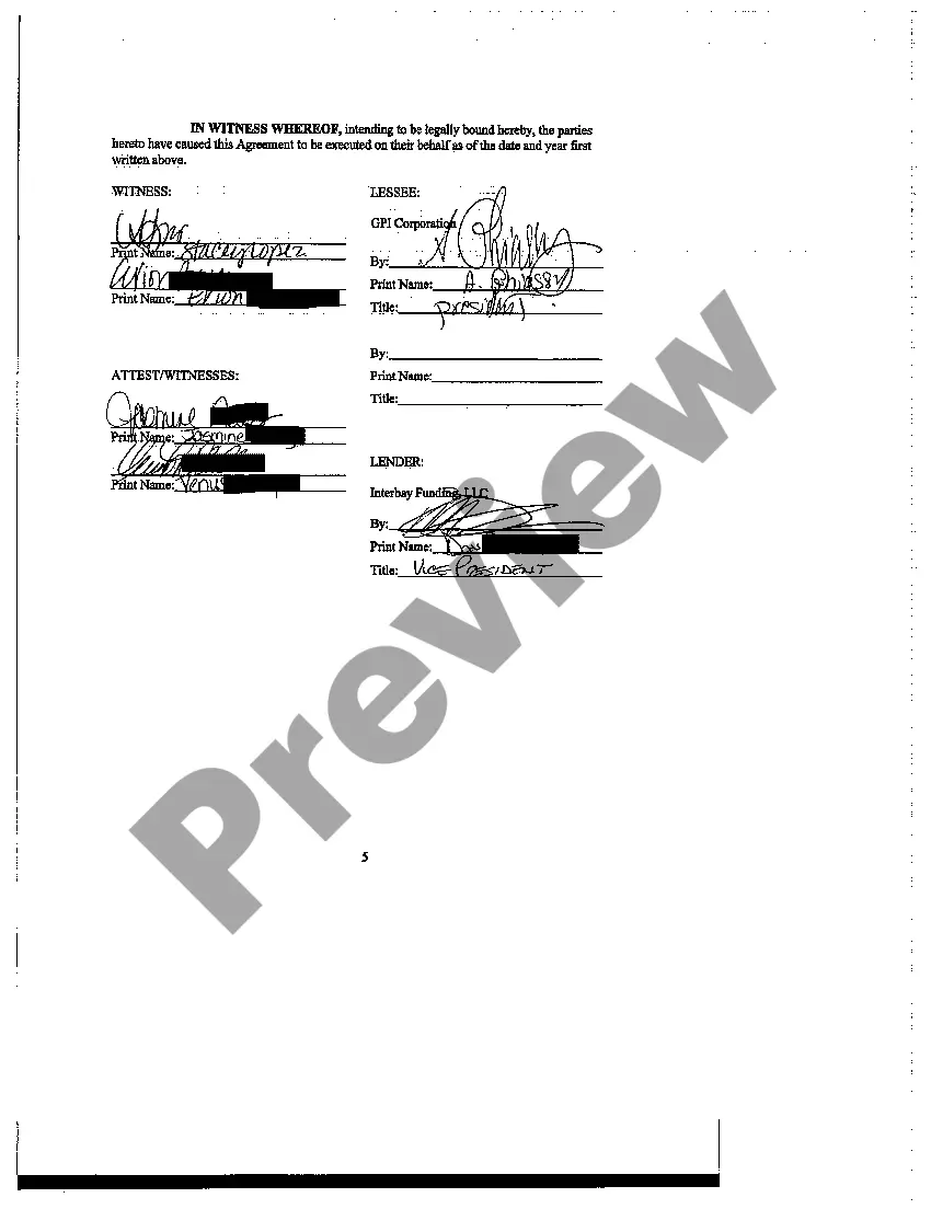 Preview Lease Subordination Agreement