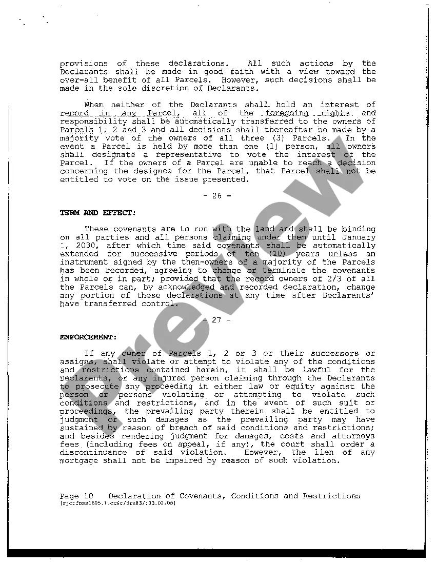 Get Declaration of Covenants, Conditions and Restrictions Preview Declaration of Covenants, Conditions and Restrictions