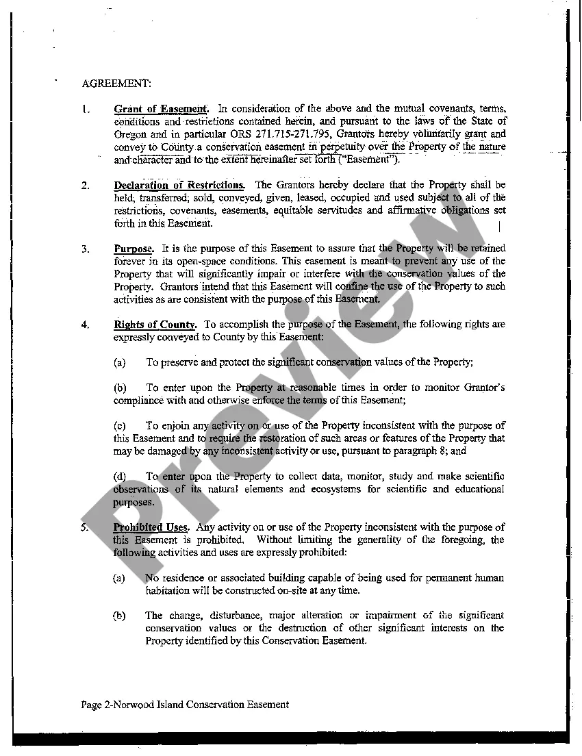 Preview Deed of Conservation Easement