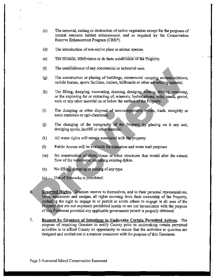 Preview Deed of Conservation Easement