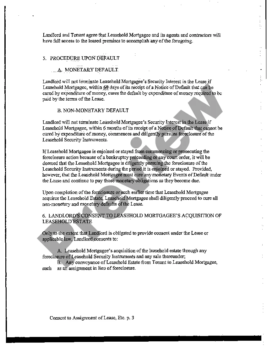 Get A02 Consent to Assignment of Lease, Deed of Trust and Agreement to Give Notice of Default Preview A02 Consent to Assignment of Lease, Deed of Trust and Agreement to Give Notice of Default
