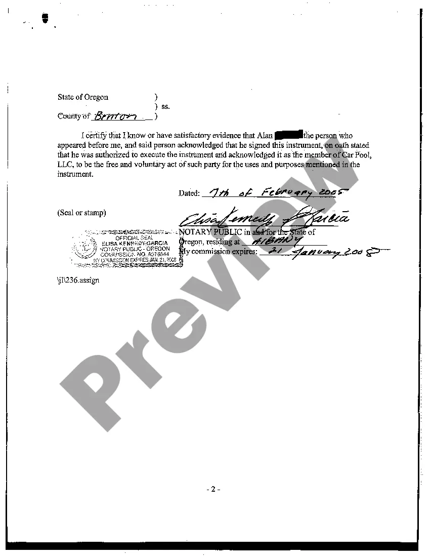 Preview A03 Assignment of Lessee's Interest in Lease as Security