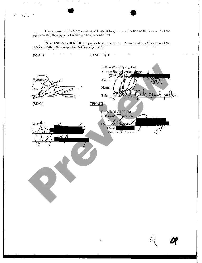 Get Memorandum of Lease between partnership and corporation Preview Memorandum of Lease between partnership and corporation