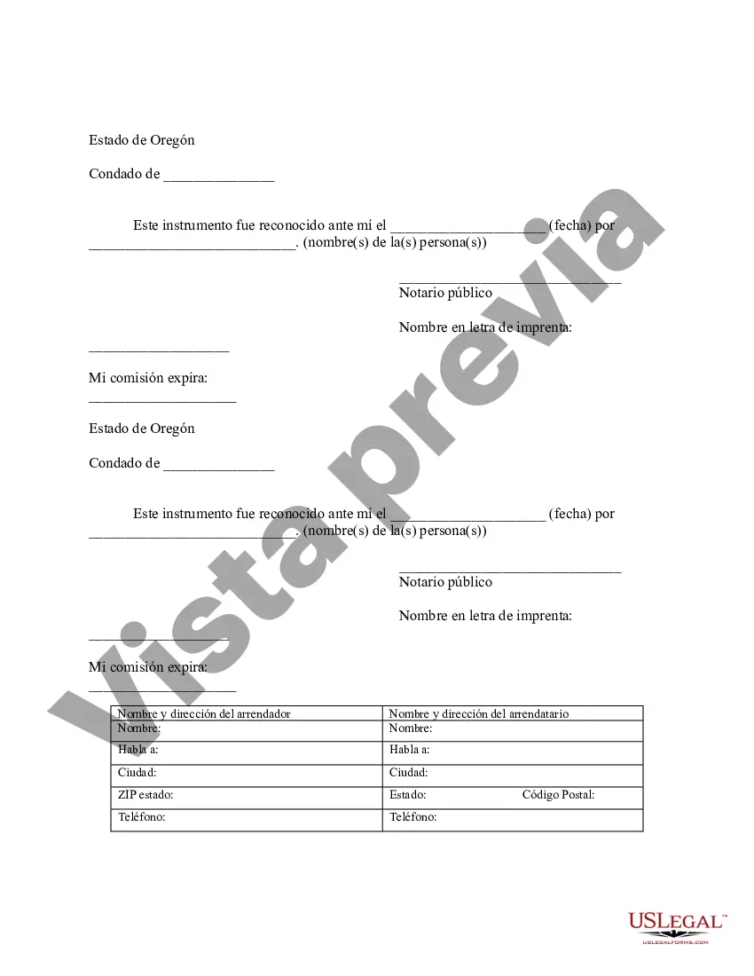 Preview Aviso de Arrendamiento para Grabación