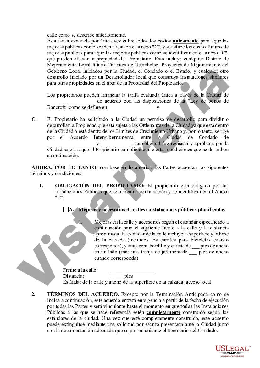 Preview Tarifa en lugar de acuerdo