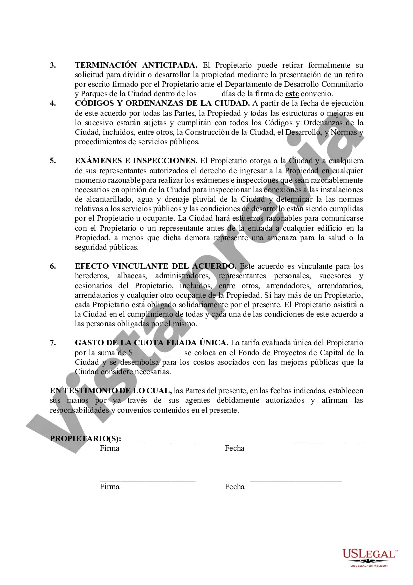 Preview Tarifa en lugar de acuerdo