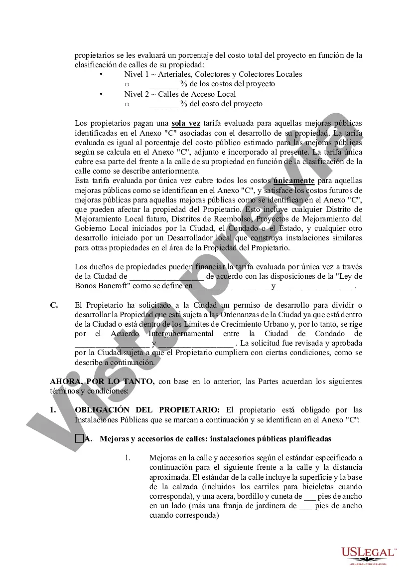 Preview Tarifa en lugar de acuerdo