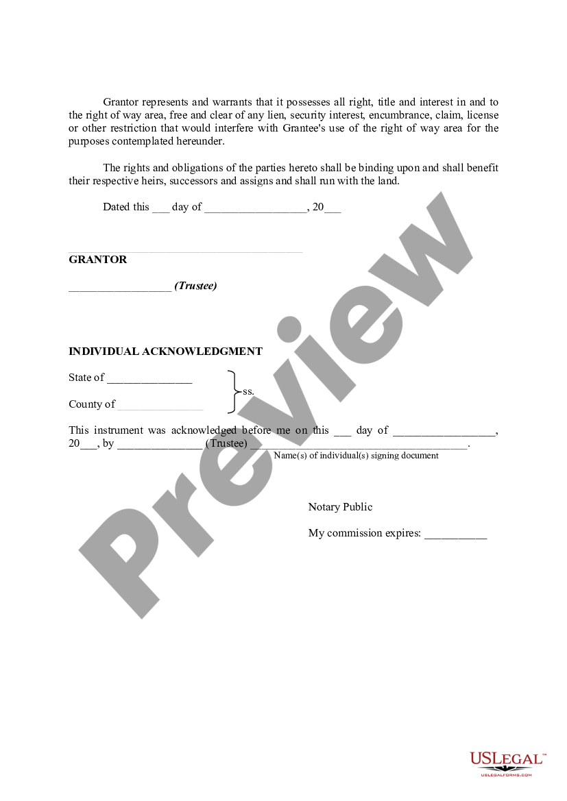 Oregon Right of Way Easement - Right Of Way Easement | US Legal Forms