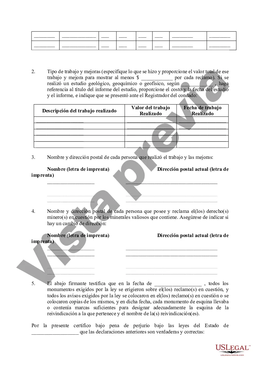 Preview Declaración Jurada de Trabajo de Evaluación Anual