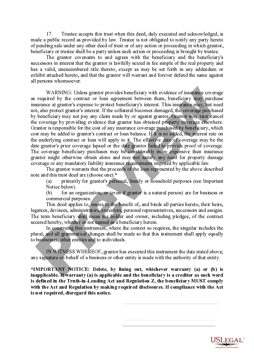 Get Trust Deed Preview Trust Deed