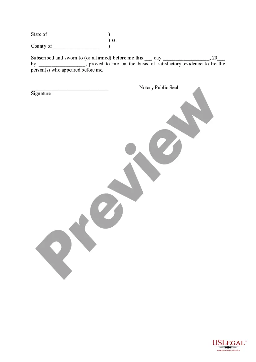 Preview Affidavit of Mailing Notice of Sale And Notice to the Grantor