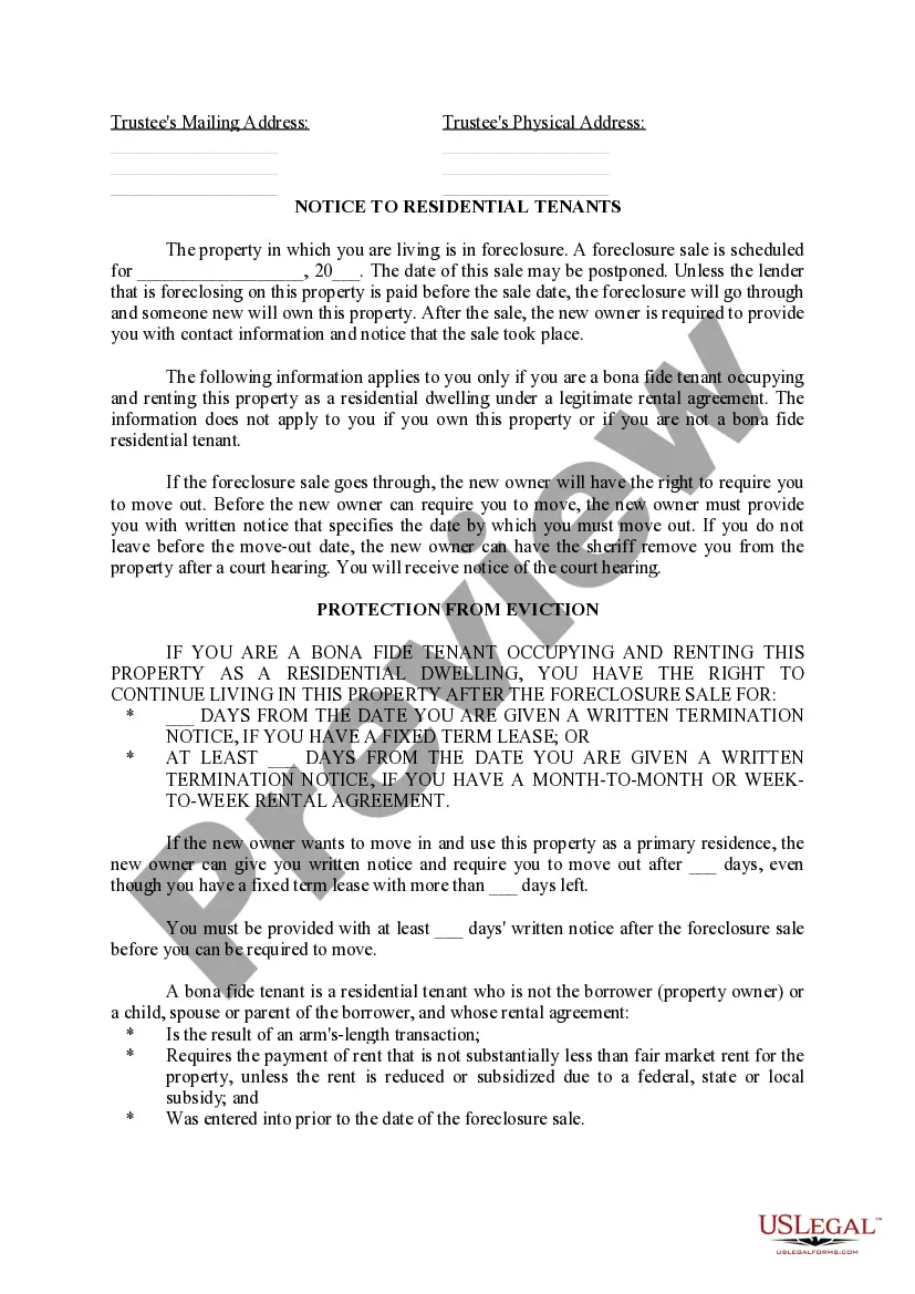 Preview Trustee's Notice of Sale