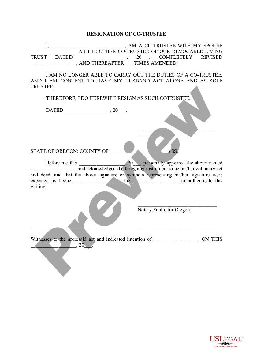 oregon-resignation-of-co-trustee-us-legal-forms