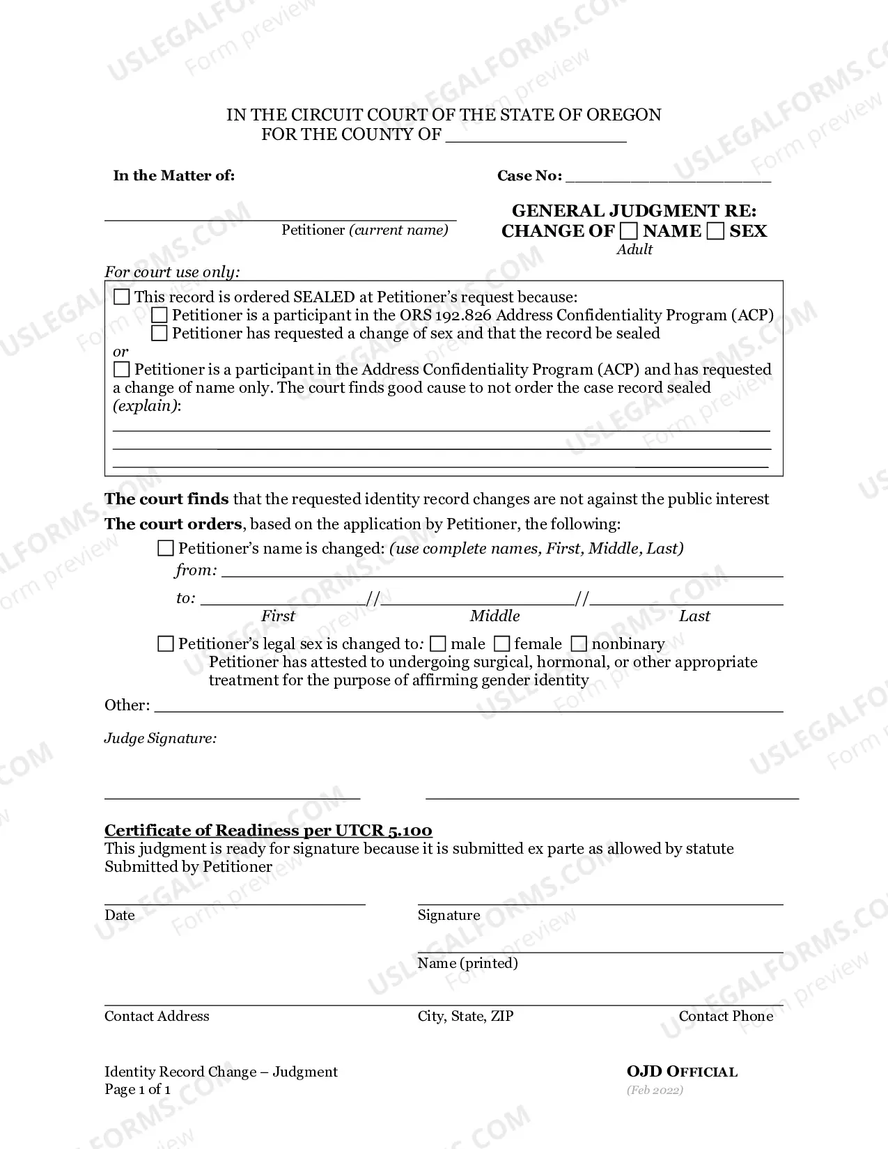 Preview Adult Change of Name Forms and Instructions