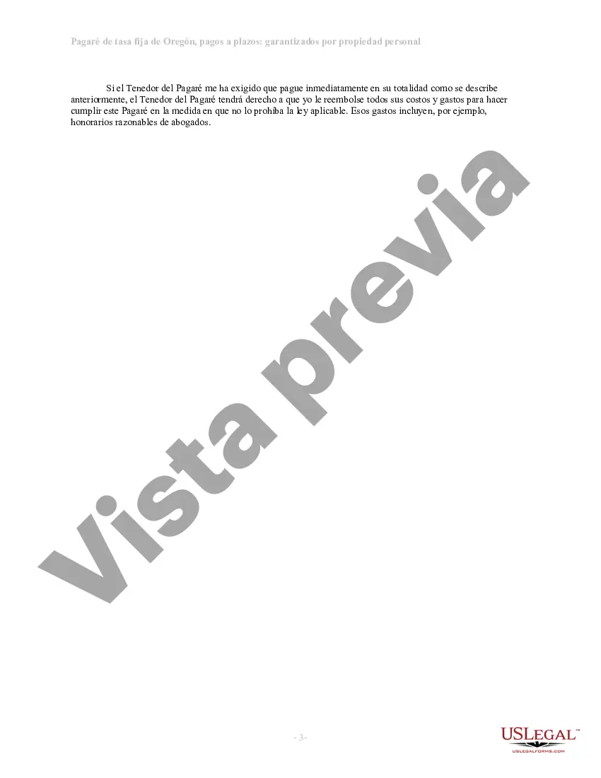 Get Oregón Cuotas Pagaré de Tasa Fija Garantizado por Bienes Personales Preview Oregón Cuotas Pagaré de Tasa Fija Garantizado por Bienes Personales