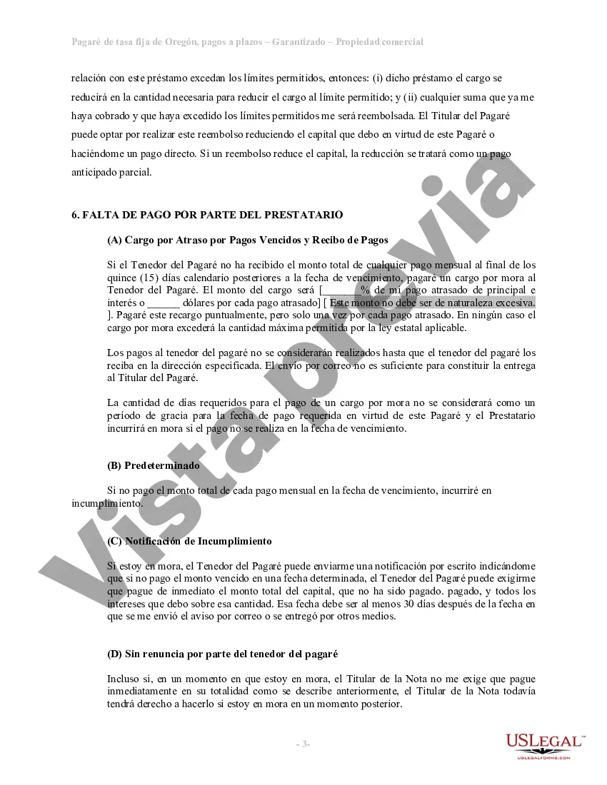 Get Oregón Cuotas Pagaré de Tasa Fija Garantizado por Bienes Raíces Comerciales Preview Oregón Cuotas Pagaré de Tasa Fija Garantizado por Bienes Raíces Comerciales