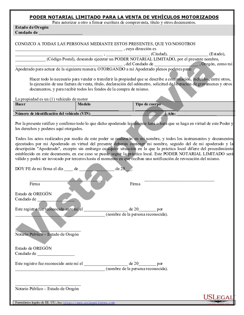 Preview Poder notarial para la venta de vehículos de motor