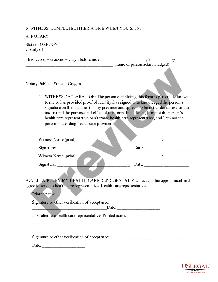 Preview Health Care Directive - Advance Healthcare directive - includes Living Will and Health Care Decisions Statutory form