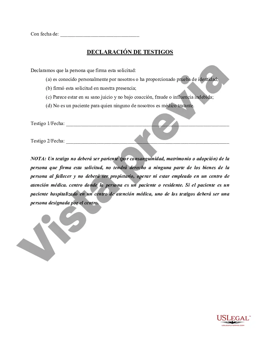 Preview Solicitud de Medicamentos para Terminar con la Vida - Formulario reglamentario