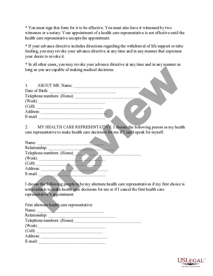 Get Oregon Advance Directive for Health Care Preview Oregon Advance Directive for Health Care