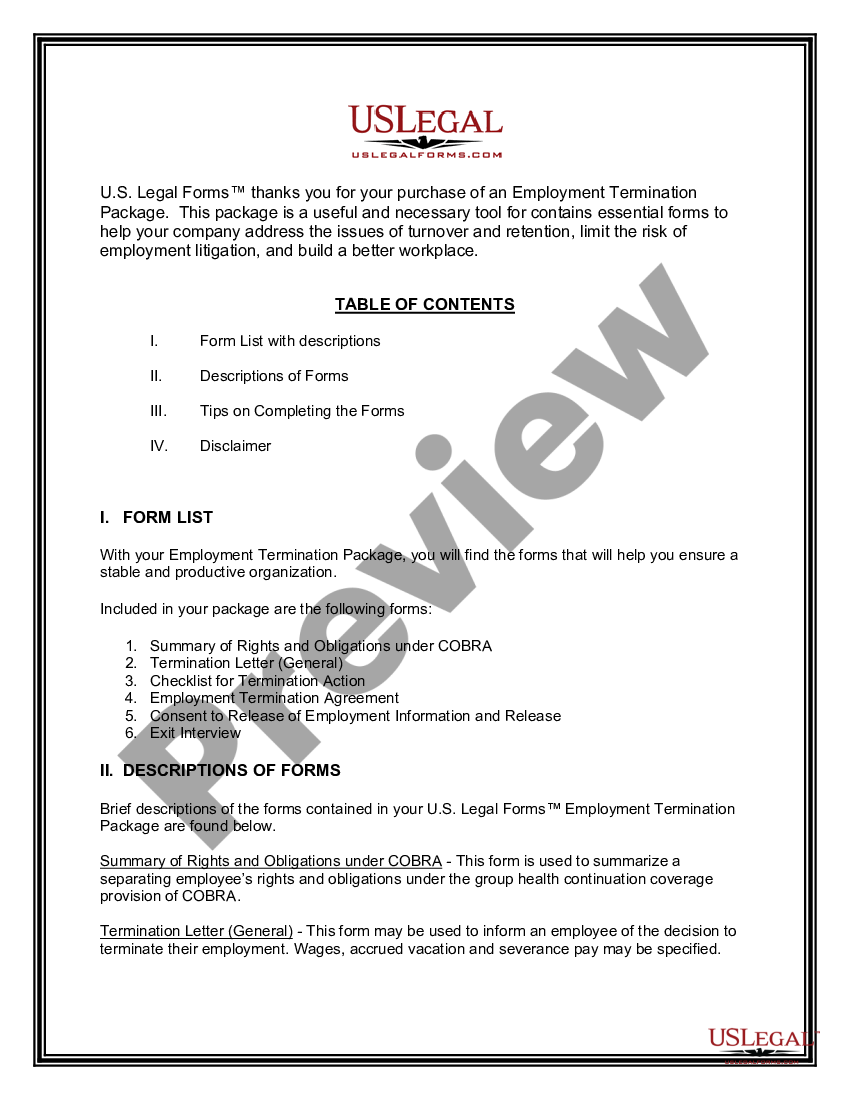 Oregon Employment or Job Termination Package - Oregon Form 132 | US ...