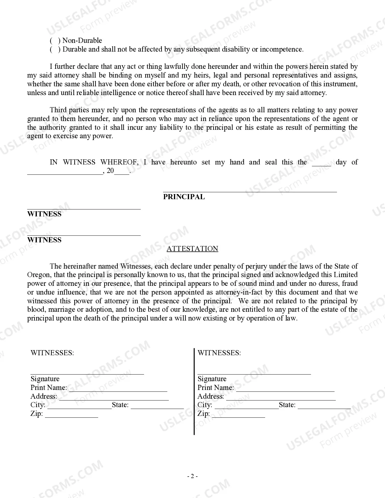Preview Limited Power of Attorney for Stock Transactions and Corporate Powers