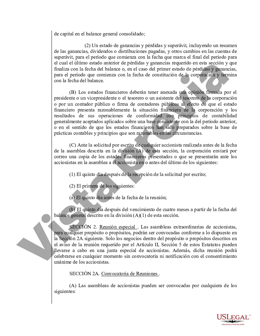 Preview Modelo de estatutos para una corporación profesional de Oregón