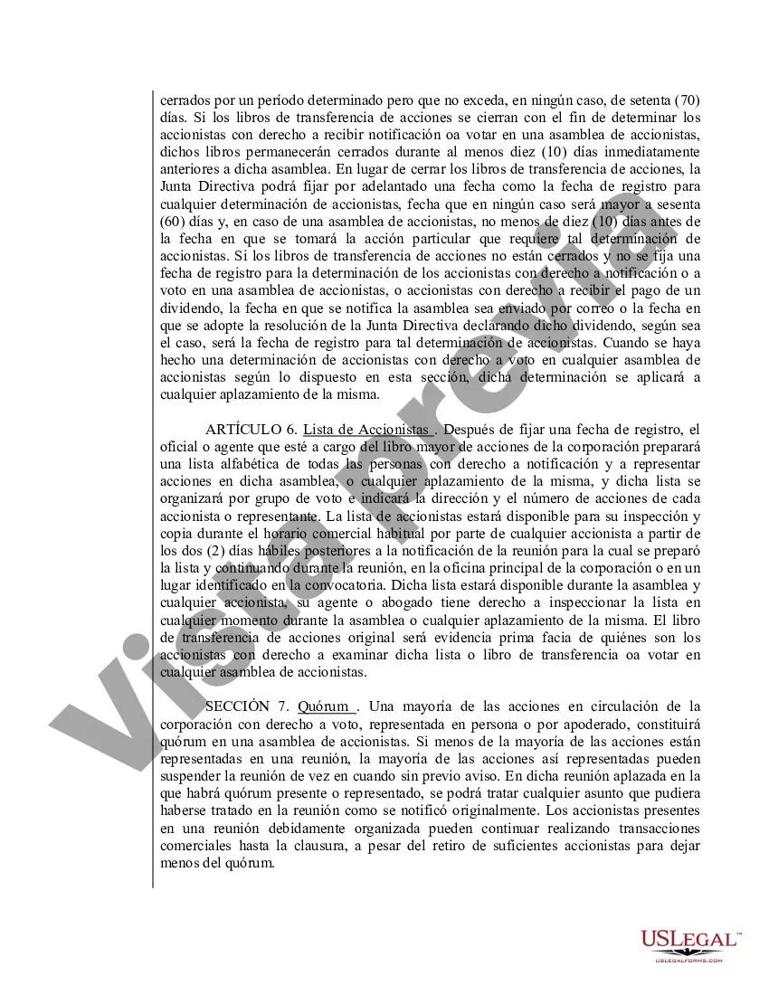 Preview Modelo de estatutos para una corporación profesional de Oregón