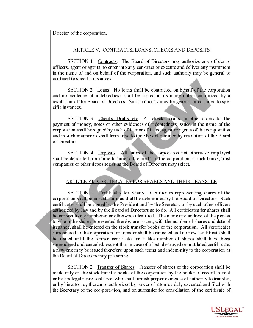 Preview Sample Bylaws for an Oregon Professional Corporation
