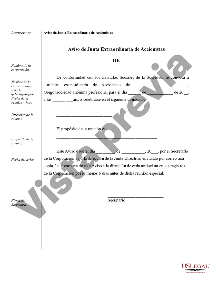 Preview Ejemplos de registros corporativos para una corporación profesional de Oregón