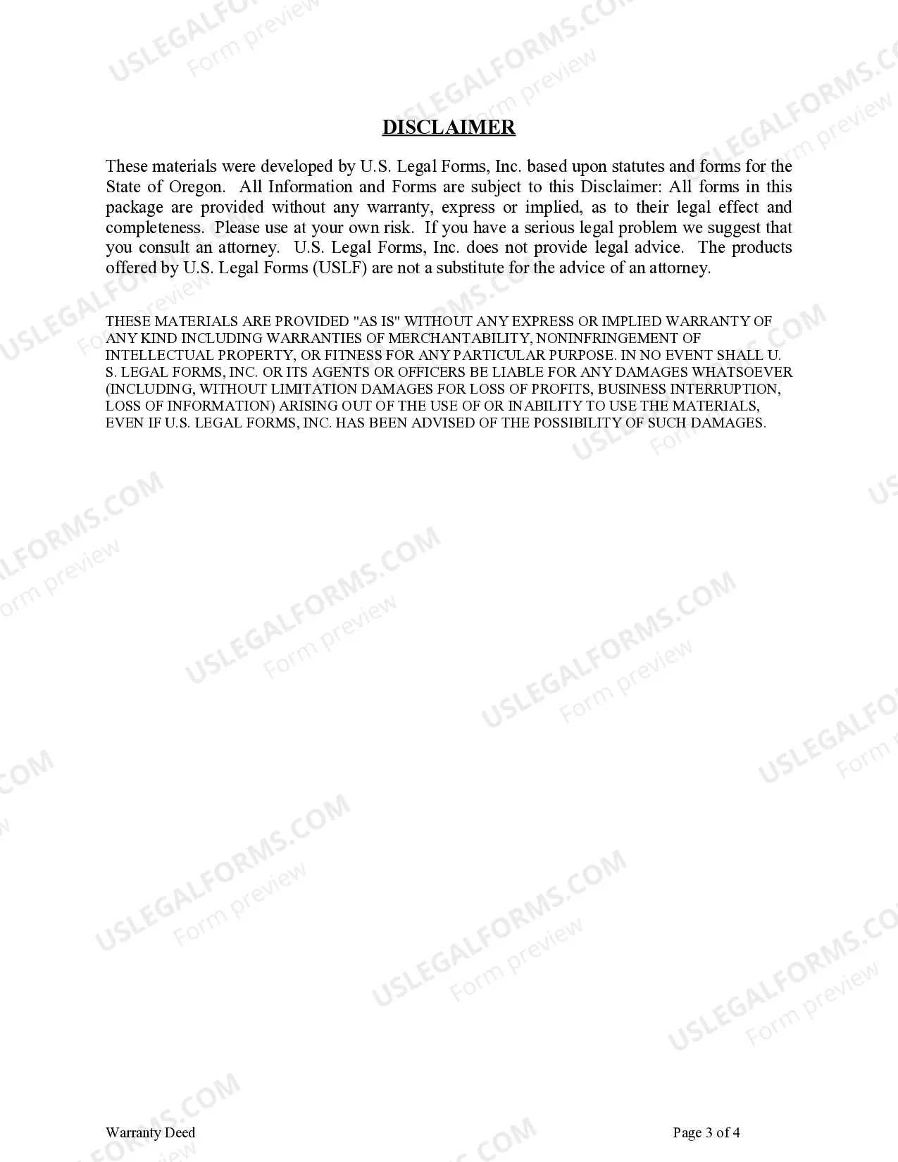 Preview Warranty Deed for Husband and Wife Converting Property from Tenants in Common to Joint Tenancy