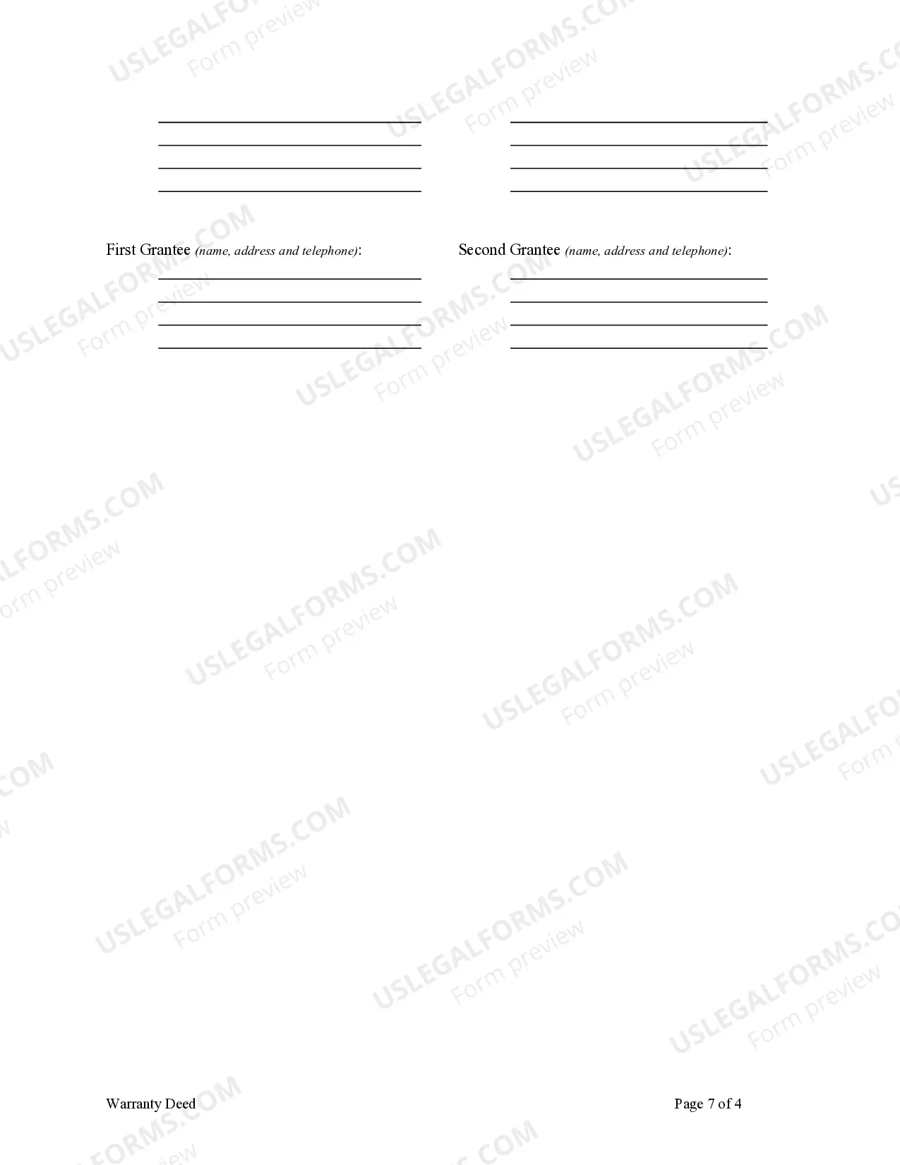 Preview Warranty Deed for Husband and Wife Converting Property from Tenants in Common to Joint Tenancy