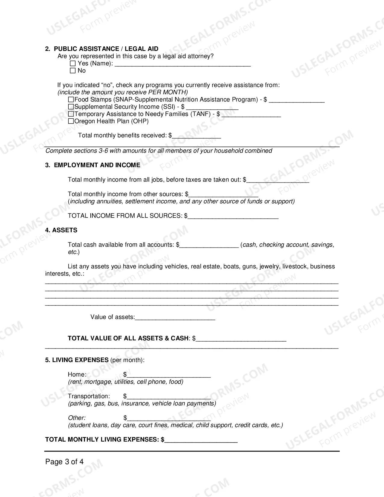 Preview Motion And Declaration For Waiver Or Deferral Of Fees