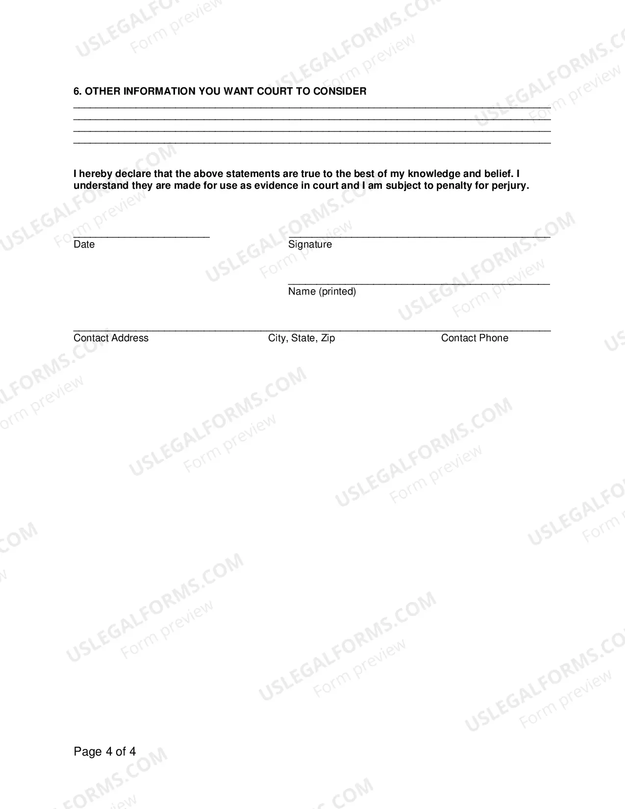 Preview Motion And Declaration For Waiver Or Deferral Of Fees