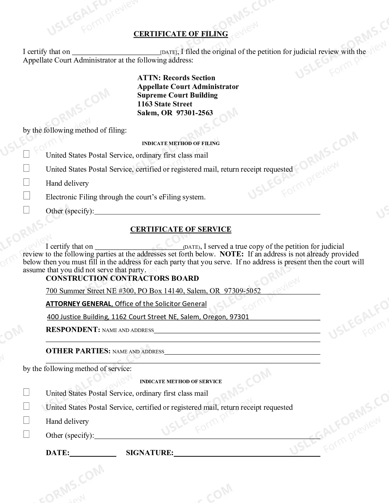 Preview Petition For Judicial Review (Construction Contractors Board)