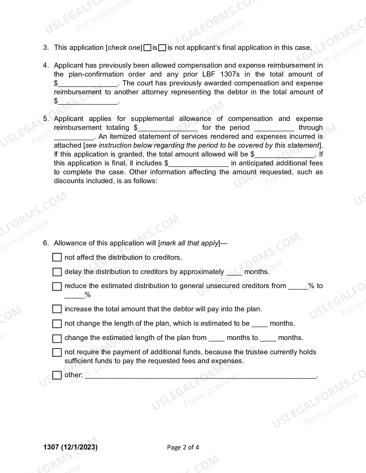 Preview Application By Debtors Attorney For Supplemental Compensation Order Thereon And Notice Thereof (Ch 13)