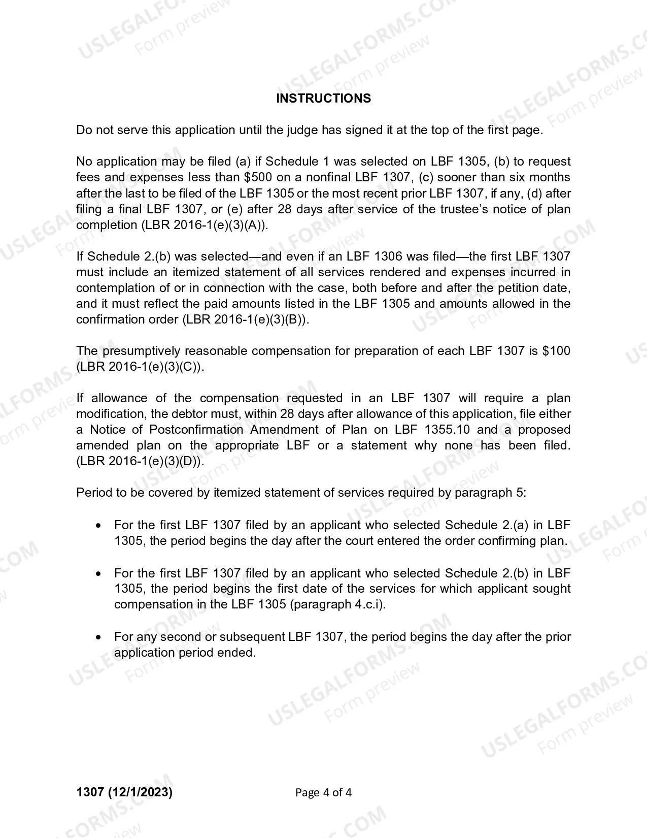 Preview Application By Debtors Attorney For Supplemental Compensation Order Thereon And Notice Thereof (Ch 13)