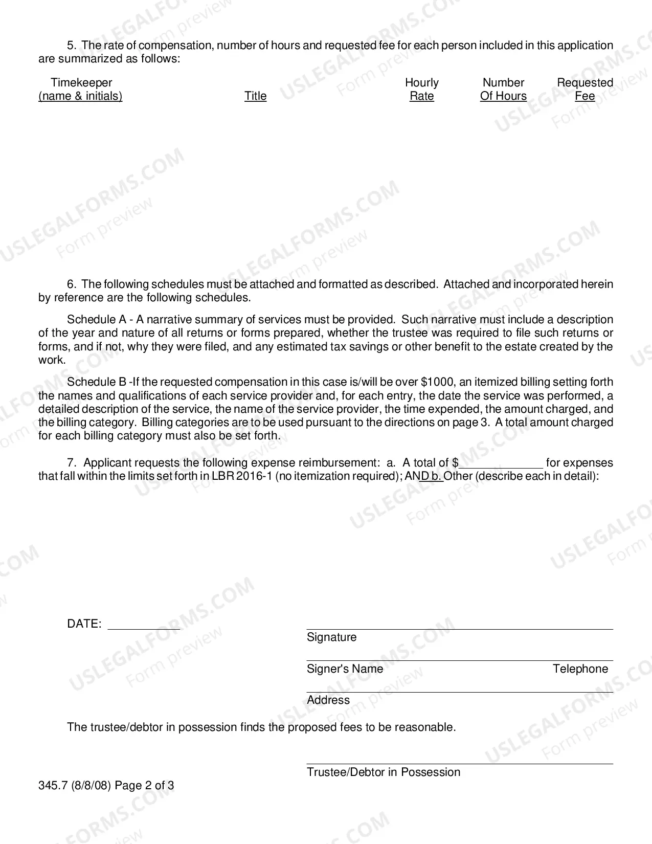Preview Application For Interim Or Final Accountants Compensation