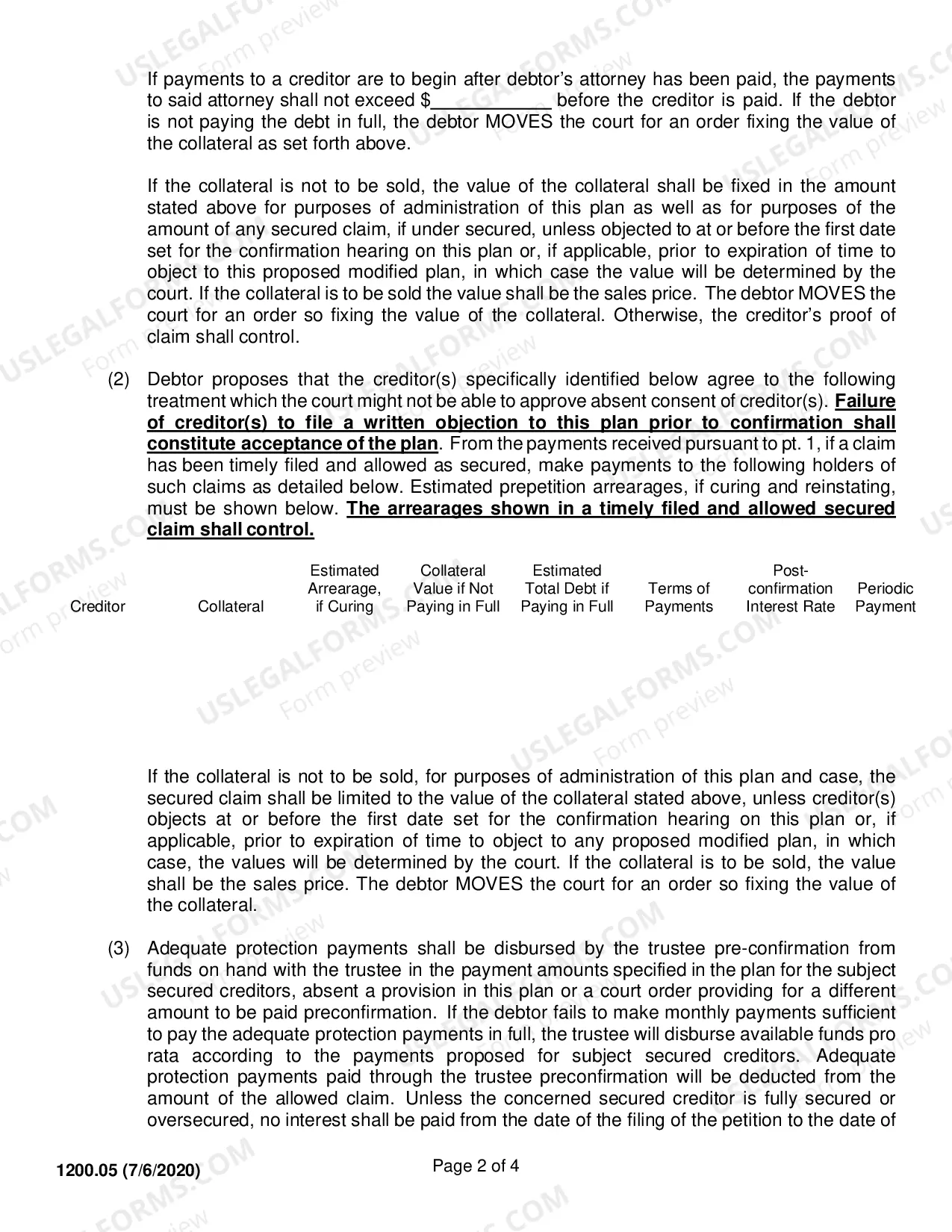 Preview Chapter 12 Plan-Motion To Value Collateral And Secured Claim Ammount (For Cases Filed On Or After 10-17-05)